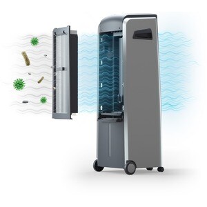 Quilo QE2RVKS 4-in-1 Air Climatizer - HEPA Air Purifier - 582 CFM Evaporative Cooler - Humidifier - Fan - Active Carbon Fi