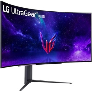 LG UltraGear 45GR95QE-B 45" (114.3 cm) Class UW-QHD Curved Screen Gaming OLED Monitor - 21:9 - Black - 44.5" (113 cm) View