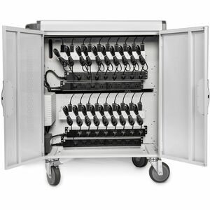 Rocstor Volt Charging Cart - 3 Shelf - Push Handle Handle - 4 Casters - Steel - 30" Width x 25.10" Depth x 40.70" Height -