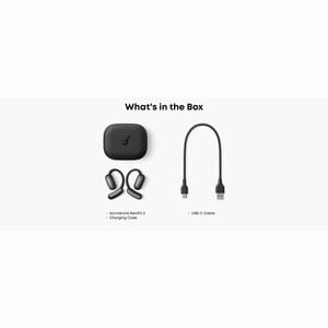 soundcore Aerofit 2 True Wireless Earbud, Over-the-ear Earset - Black - Open - Bluetooth