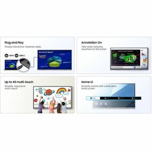 Samsung WE65FX 1651 mm 4K UHD LCD Collaboration Display - Infrared - Touchscreen - 3840 x 2160 - 350 cd/m² - 1,200:1 Contr