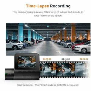 70mai A200 Front/Rear Vehicle Camera - 5.1 cm (2") Screen - Wireless - Night Vision - 1920 x 1080 Video - CMOS