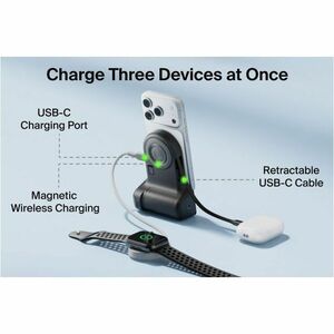 Stage PowerGrip Magnetic Charging Camera Grip with Power Bank - Charcoal