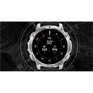 Kospet TANK T4C Smart Watch - Round Case Shape - Silver Body Color - Stainless Steel, Zinc Alloy Case Material - Silicone 