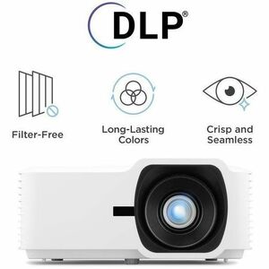 ViewSonic LSD600W DLP Projector - White - Front - 6000 lm - HDMI - USB