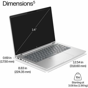 HP ProBook 4 G2i 35.6 cm (14") Copilot+ PC Notebook - WUXGA - Intel Core Ultra 5 Series 3 325 - 16 GB - 512 GB SSD - Pike 