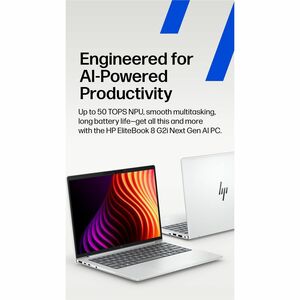 HP EliteBook 8 G2i 35.6 cm (14") Copilot+ PC Notebook - WUXGA - Intel Core Ultra 5 Series 3 325 - 16 GB - 512 GB SSD - Sma