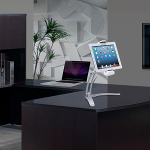 CTA Digital PAD-KMS 2-in-1 Kitchen Mount Stand for iPad and Tablets - 13" Height x 13.5" Width x 7" Depth - Aluminum - Stu