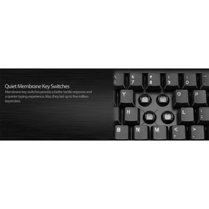 Adesso WKB-1330CB - 2.4 GHz Wireless Desktop Keyboard and Mouse Combo - USB Membrane Wireless RF 2.40 GHz Keyboard - 103 K