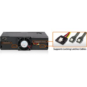 Icy Dock ToughArmor MB602SPO-B Drive Enclosure for 5.25" - Serial ATA/300 Host Interface Internal - Black - 2 x HDD Suppor