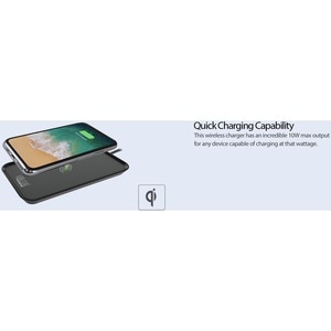 Adesso 10W Max Qi-Certified 3-Coil Wireless Charging Pad - 5 V DC, 9 V DC Input - Input connectors: USB - Overcharge Prote