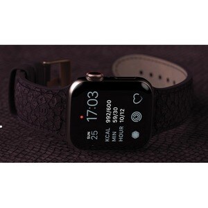 Njord Eldur SL14123 Smartwatch Band - 1 - Buckle Attachment - Purple - Silicone, Stainless Steel, Vegan Leather, Salmon Le