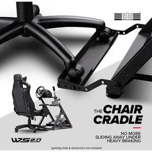 Next Level Racing Wheel Stand 2.0 Racing Wheel Stand - 150 kg Load Capacity - 78.5 cm Height x 57.5 cm Width - Carbon Steel