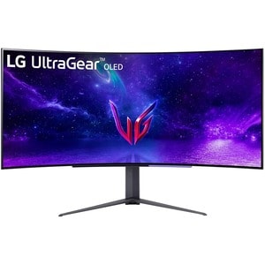 LG UltraGear 45GR95QE-B 45" (114.3 cm) Class UW-QHD Curved Screen Gaming OLED Monitor - 21:9 - Black - 44.5" (113 cm) View