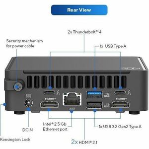 Asus NUC 15 Pro NUC15CRHU5 Barebone System - Mini PC - Intel Core 5 - Intel Chip - DDR5 SDRAM Maximum RAM Support - 2 Tota