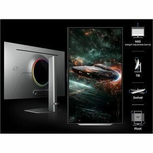 Moniteur OLED gaming Samsung Odyssey OLED G8 S32FG810SU 32" Class 4K UHD - 16:9 - Argenté - 81,3 cm (32") Viewable - OLED 