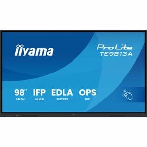 iiyama ProLite TE9813A-B2AG 2476,50 mm 4K UHD LCD Collaboration Display - Rockchip Cortex A72 + A53 - 8 GB - Touchscreen -