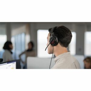 Kensington H2000 Wired Over-the-ear, Over-the-head Stereo Headset - Black - Microsoft Teams Certification - Binaural - Cir