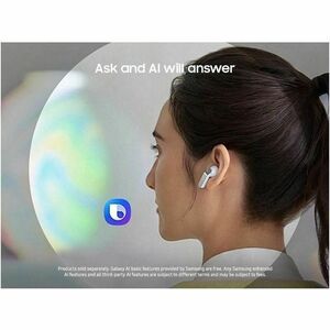 Samsung Galaxy Buds4 SM-R540 True Wireless Earbud Stereo Earset - White - Bixby, Gemini - Binaural - In-ear - Bluetooth