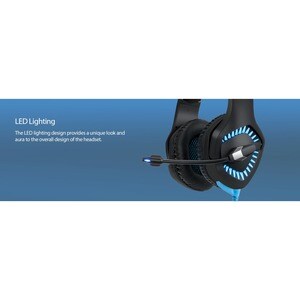 Adesso Xtream G3 Wired Over-the-head Stereo Gaming Headset - Black - Binaural - Circumaural - 20 Ohm - 15 Hz to 20 kHz - 2