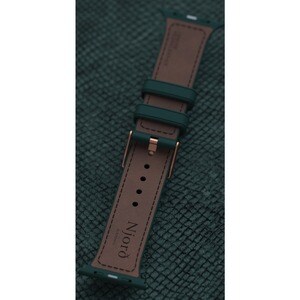 Njord Jörð SL14112 Smartwatch-Band - 1 - Grün - Silikon, Edelstahl, Veganes Kunstleder, Lachsleder