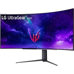 LG UltraGear 45GR95QE-B 45" (114.3 cm) Class UW-QHD Curved Screen Gaming OLED Monitor - 21:9 - Black - 44.5" (113 cm) View