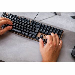 Clavier CHERRY KC 200 MX - Câble Connectivité - USB 2.0 Type A Interface - Français - Noir, Bronze - Mécanique/MX Pavé Num