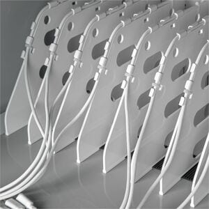 Rocstor Volt V32 Pre-Wired Intelligent AC Charging Cart 65W - 2 Shelf - Push Handle Handle - 4 Casters - 5" Caster Size - 