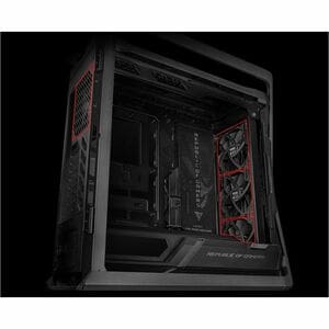 ROG Hyperion GR701 BTF Edition E-ATX computer case motherboard hidden connectors design support 420 mm dual radiator suppo