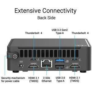 Asus NUC 15 Pro RNUC15CRKV70000U Barebone System - Mini PC - Intel Core Ultra 7 265H - Intel Chip - 96 GB DDR5 SDRAM Maxim