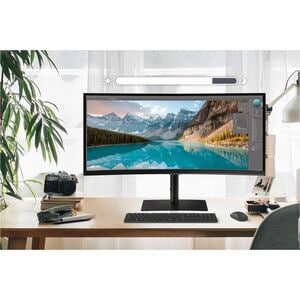 Samsung ViewFinity S6 S34C650VEE 34" Class Webcam UW-QHD Curved Screen LCD Monitor - 21:9 - Black - 34" Viewable - Vertica