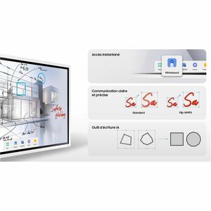 Samsung Flip WM85F 2159 mm 4K UHD LCD Collaboration Display - 3840 x 2160 - 450 cd/m² - 2160p - HDMI