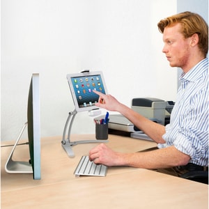 CTA Digital PAD-KMS 2-in-1 Kitchen Mount Stand for iPad and Tablets - 13" Height x 13.5" Width x 7" Depth - Aluminum - Stu