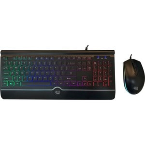 Adesso EasyTouch 137CB Illuminated Gaming Keyboard & Mouse Combo - USB Cable - 104 Key - English (US) - Black - USB Cable 