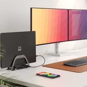 ALOGIC Bolt Plus USB-C Docking Station with stand - ALOGIC Bolt Plus 10-in-1 USB-C Hub Laptop docking station with 100W Po