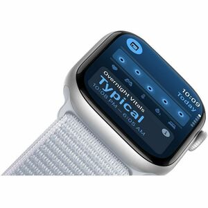 Apple Watch Series 10 Smartwatch - 46 mm Case Height - 39 mm Case Width - Silber Case Color - Blue Cloud Band Color - Alum
