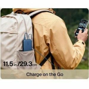 Belkin UltraCharge Power Bank - Blue - For iPhone, iPad Air, iPad mini, iPad Pro - 10000 mAh - 45 W - USB Type-C Connector