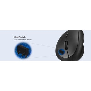 Adesso Tru-Form Wireless Ergo Mini Keyboard & Mouse - USB Membrane Wireless RF Keyboard - 87 Key - English (US) - Black - 