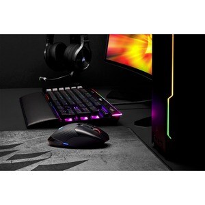 Corsair DARK CORE RGB Gaming Mouse - Optical - Cable/Wireless - Bluetooth - Black - 1 - USB 2.0 Type A - 18000 dpi - Scrol