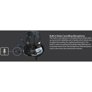 Adesso Xtream G2 Wired Over-the-head Stereo Gaming Headset - Black - Binaural - Circumaural - 16 Ohm - 20 Hz to 20 kHz - 2