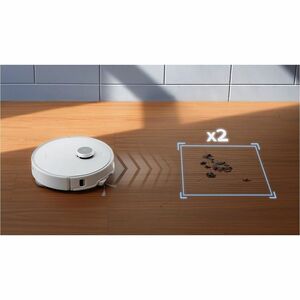 Robot Vacuum Cleaner Roborock Qrevo Curv senza filo - Bianco - 66 W Motore - 325 mL Capacità polvere - 80 mL Capacità serb