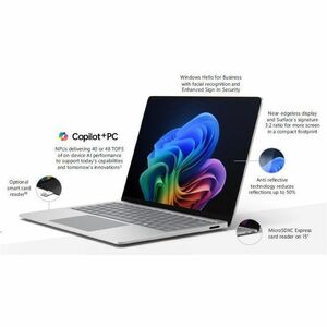 Microsoft Surface Laptop 7 Copilot+ PC (Intel). Product type: Laptop, Form factor: Clamshell. Processor family: Intel Core