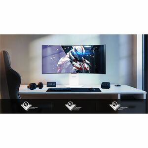 LG UltraGear 34GX90SA-W 34 Zoll Class UW-QHD Gekrümmter Bildschirm Gaming-OLED-Monitor - 21:9 Format - 86,4 cm (34 Zoll) V