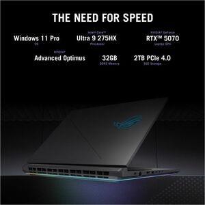 Laptop para videojuegos - Asus ROG Strix G18 G815 G815LR-S9118W 45.7cm (18") - 240Hz - Intel Core Ultra 9 275HX - 16GB - 1