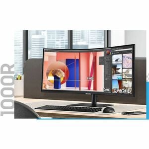 Samsung ViewFinity S6 S34C650VEE 34" Class Webcam UW-QHD Curved Screen LCD Monitor - 21:9 - Black - 34" Viewable - Vertica
