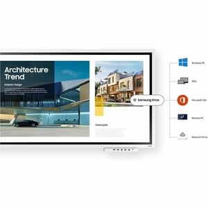 Samsung Flip WM85F 2159 mm 4K UHD LCD Collaboration Display - 3840 x 2160 - 450 cd/m² - 2160p - HDMI