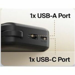 Belkin UltraCharge Power Bank - Black - For iPhone, iPad Air, iPad mini, iPad Pro - 10000 mAh - 45 W - USB Type-C Connecto