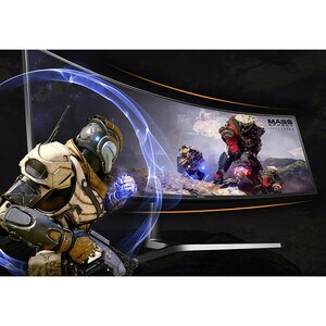Samsung C49HG90DMU Curved Screen LCD Monitor - 32:9 - Matte Black - 124.2 cm (48.9") Viewable - Quantum Dot LED Backlight 