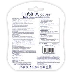 16GB PinStripe USB 3.2 Gen 1 Flash Drive - 5pk - Assorted - 16GB - 5pk - Assorted