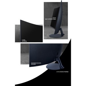 Samsung C32T550FDR 80 cm (31,5 Zoll) Full HD Gekrümmter Bildschirm LCD-Monitor - 16:9 Format - Blau, Grau - 812,80 mm Clas